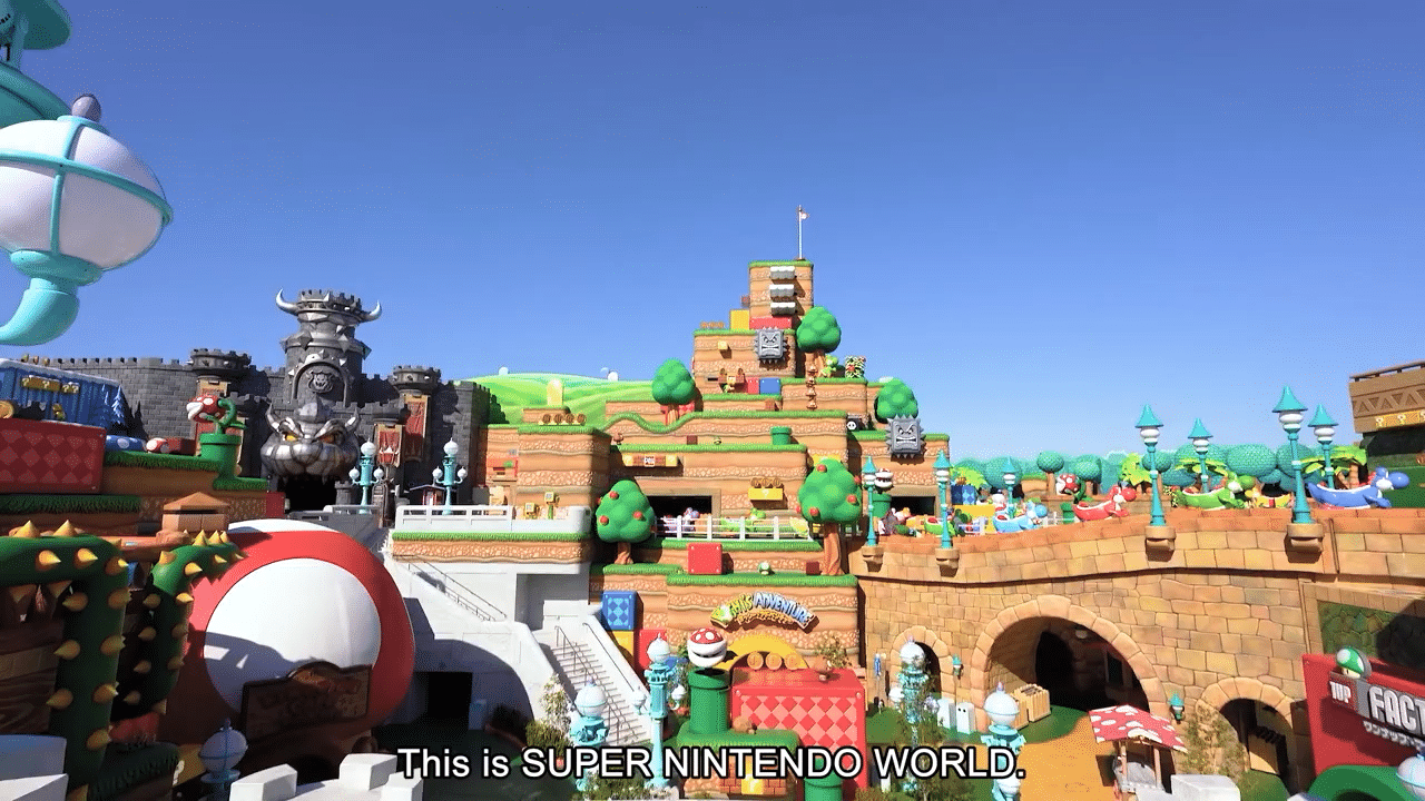 screencap from super nintendo world's nintendo direct video